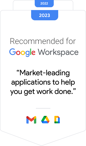 Recommended for Google Workspace