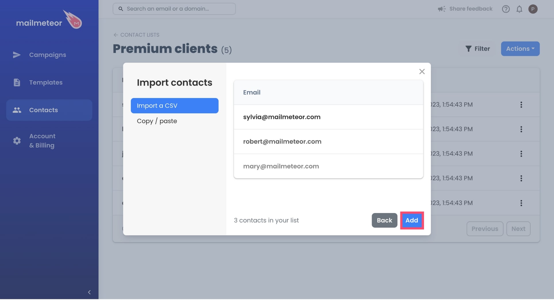 Importing Contacts Mailmeteor Support Help
