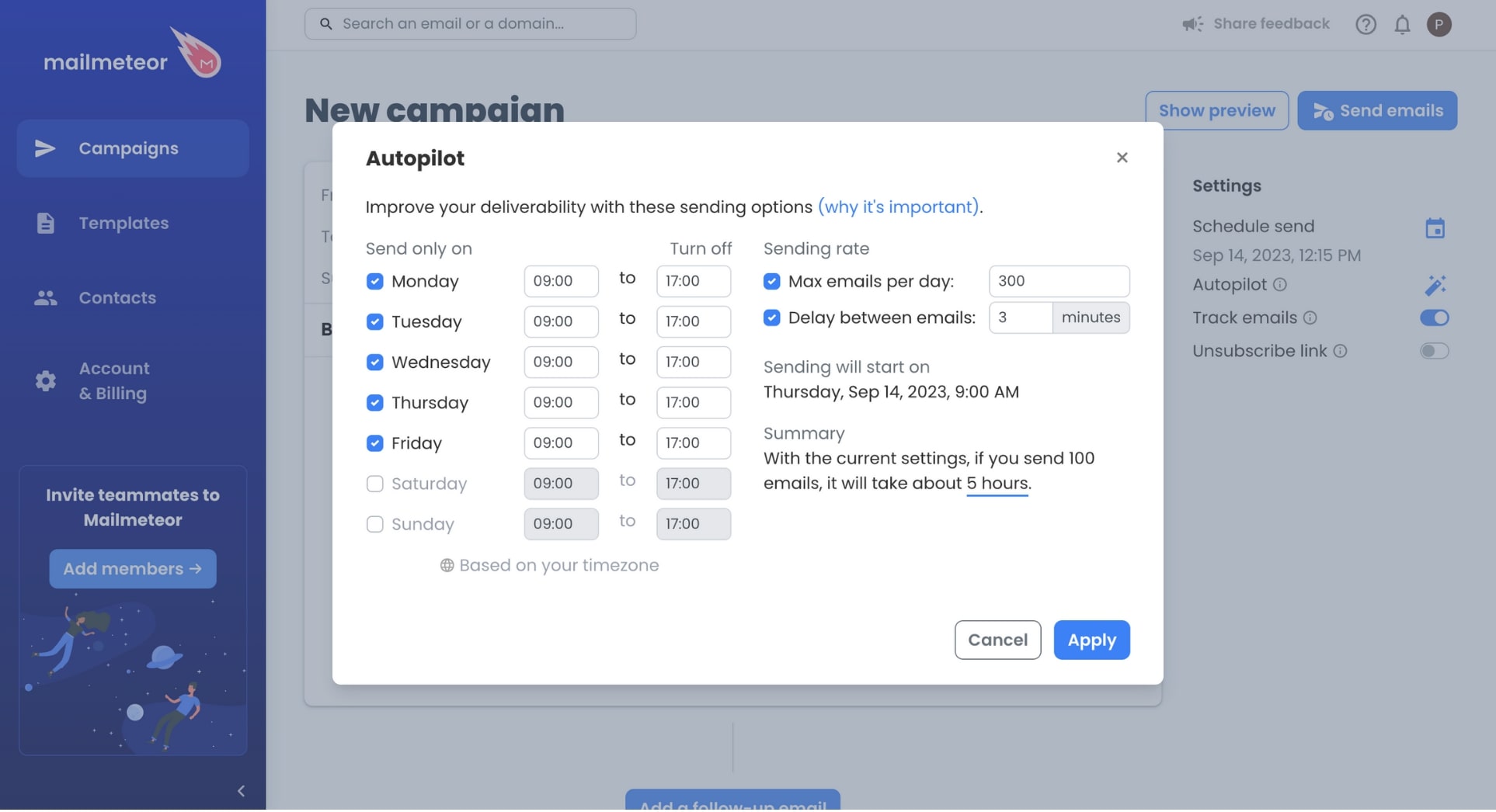 Mailmeteor Autopilot