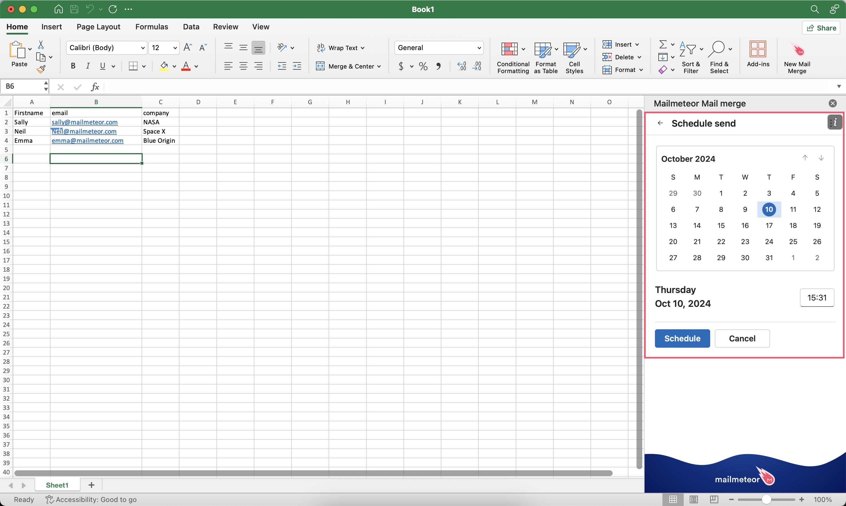 Select time and date in Google Sheets