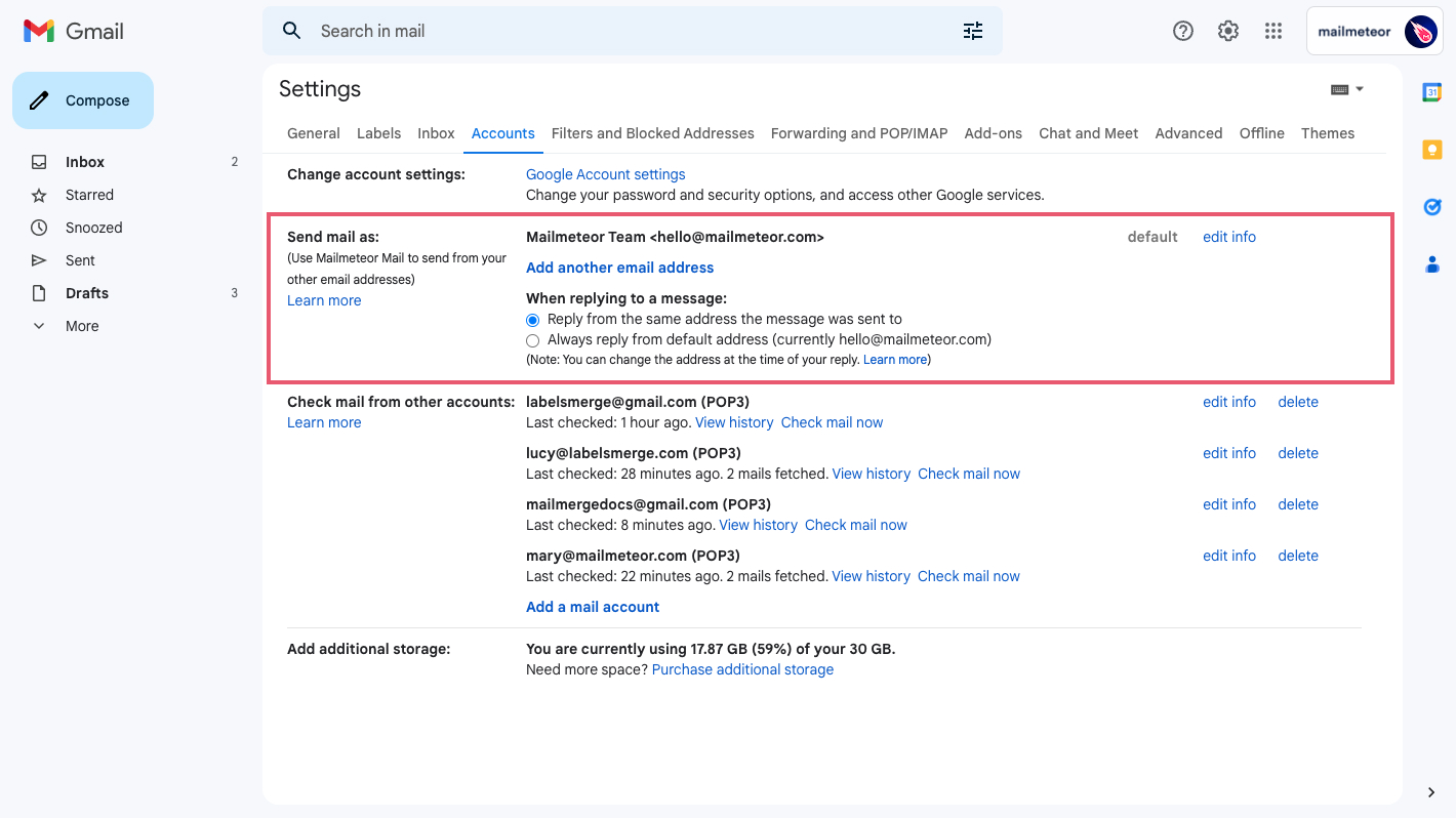 Sending From An Alias Mailmeteor Support Help