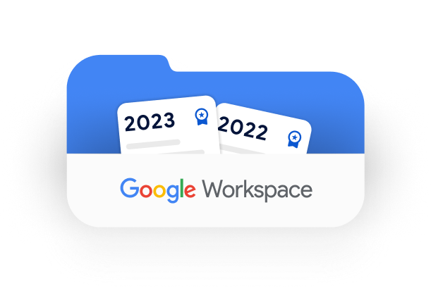 Illustration describing Mailmeteor's recommendation by Google on the Workspace Marketplace