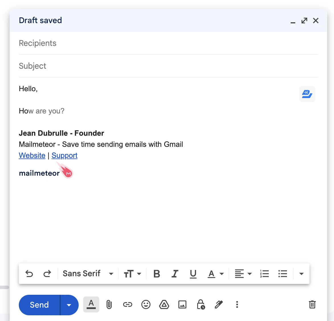 Gmail's smart compose