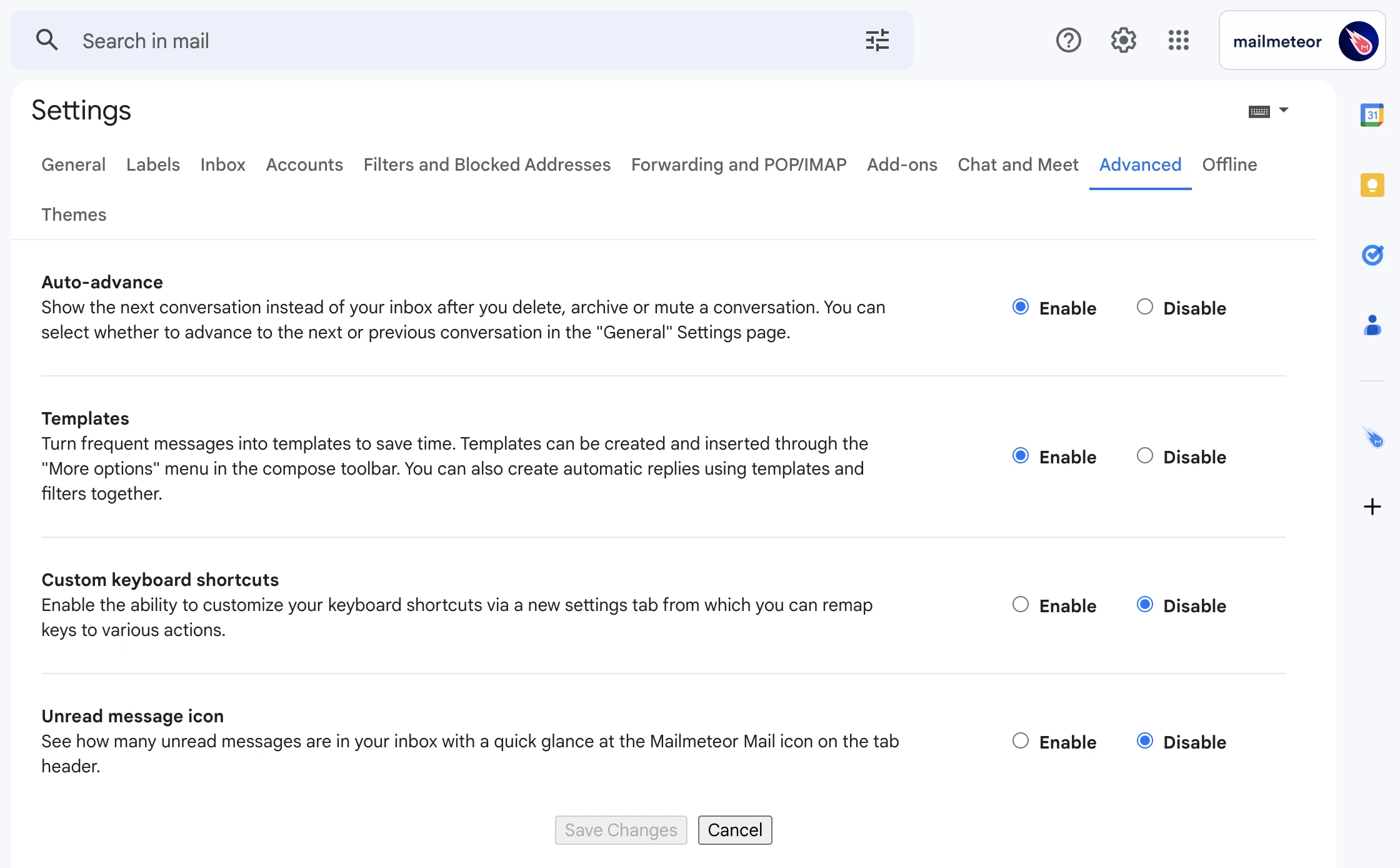 Gmail's advanced features