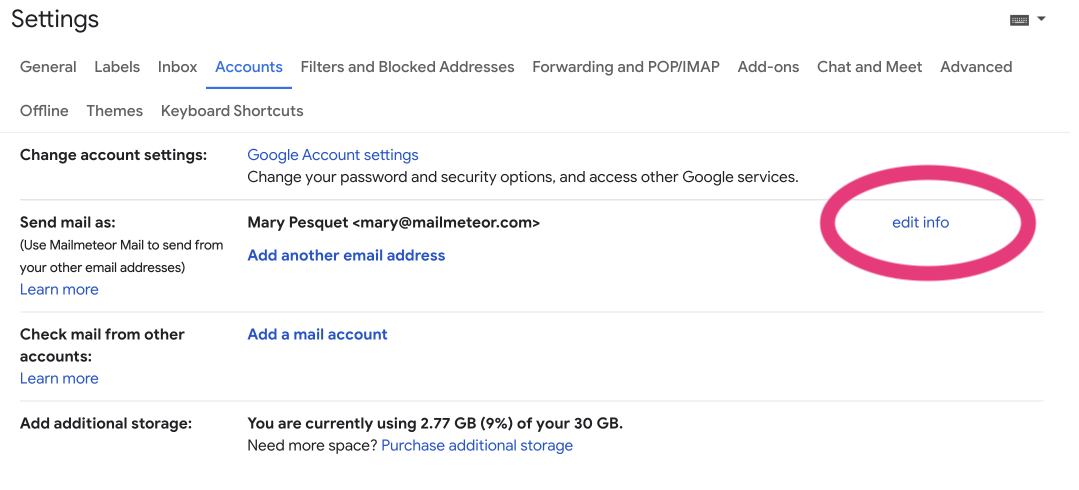 Specify a reply-to address in Gmail