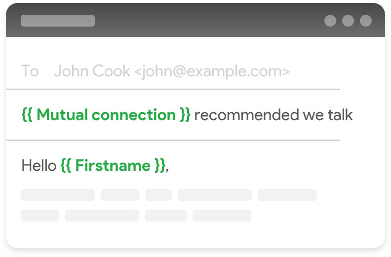 Mail merge personalization