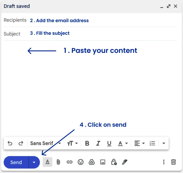 How to resend an email in Gmail step by step with copied content