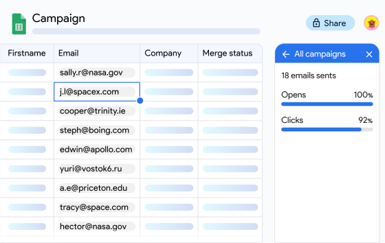 Get started on Mailmeteor Sheets add-on