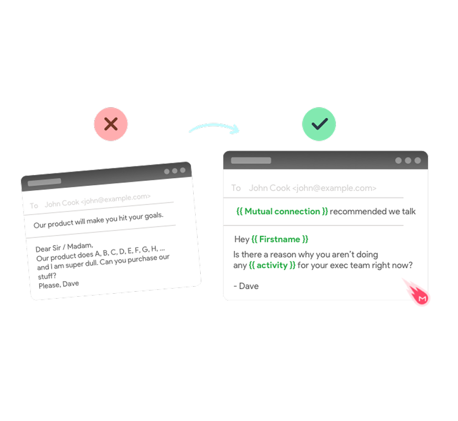 Write your personalized email