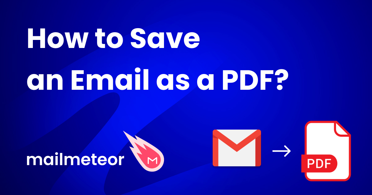 How to Save an Email as a PDF