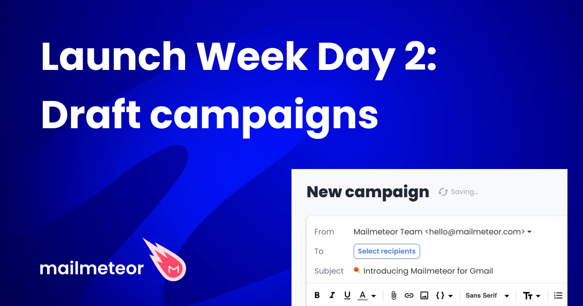 Introducing Draft Campaigns: Launch Week - Day 2