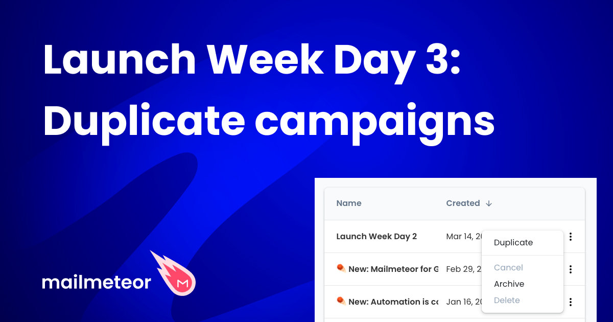 Introducing Duplicate Campaigns: Launch Week - Day 3