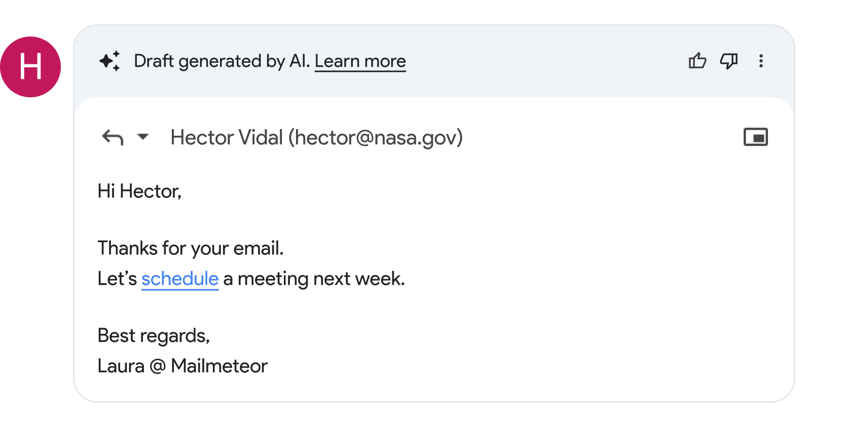 AI Email Assistant Drafts
