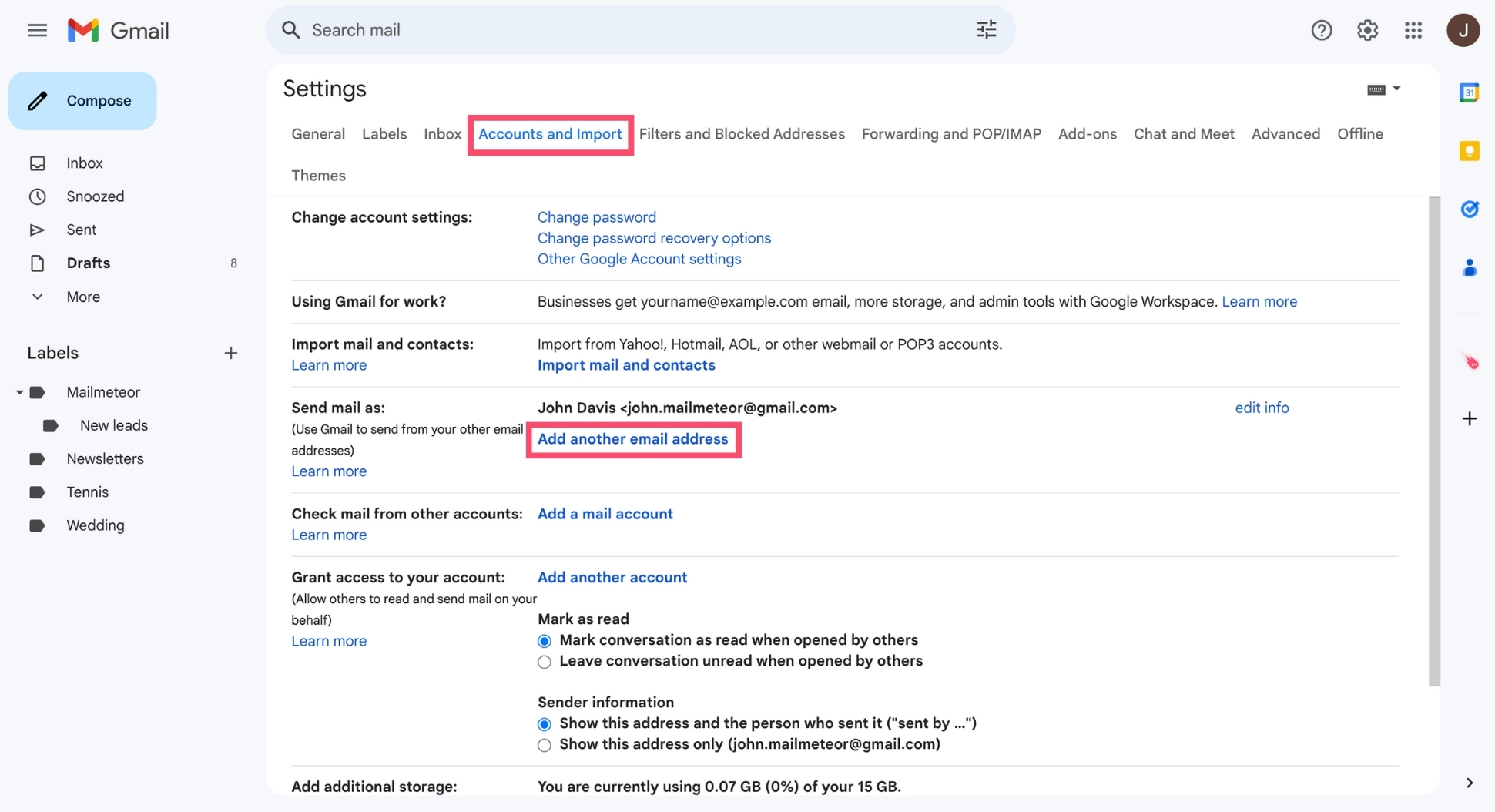 Add your OVH Mail account to Gmail