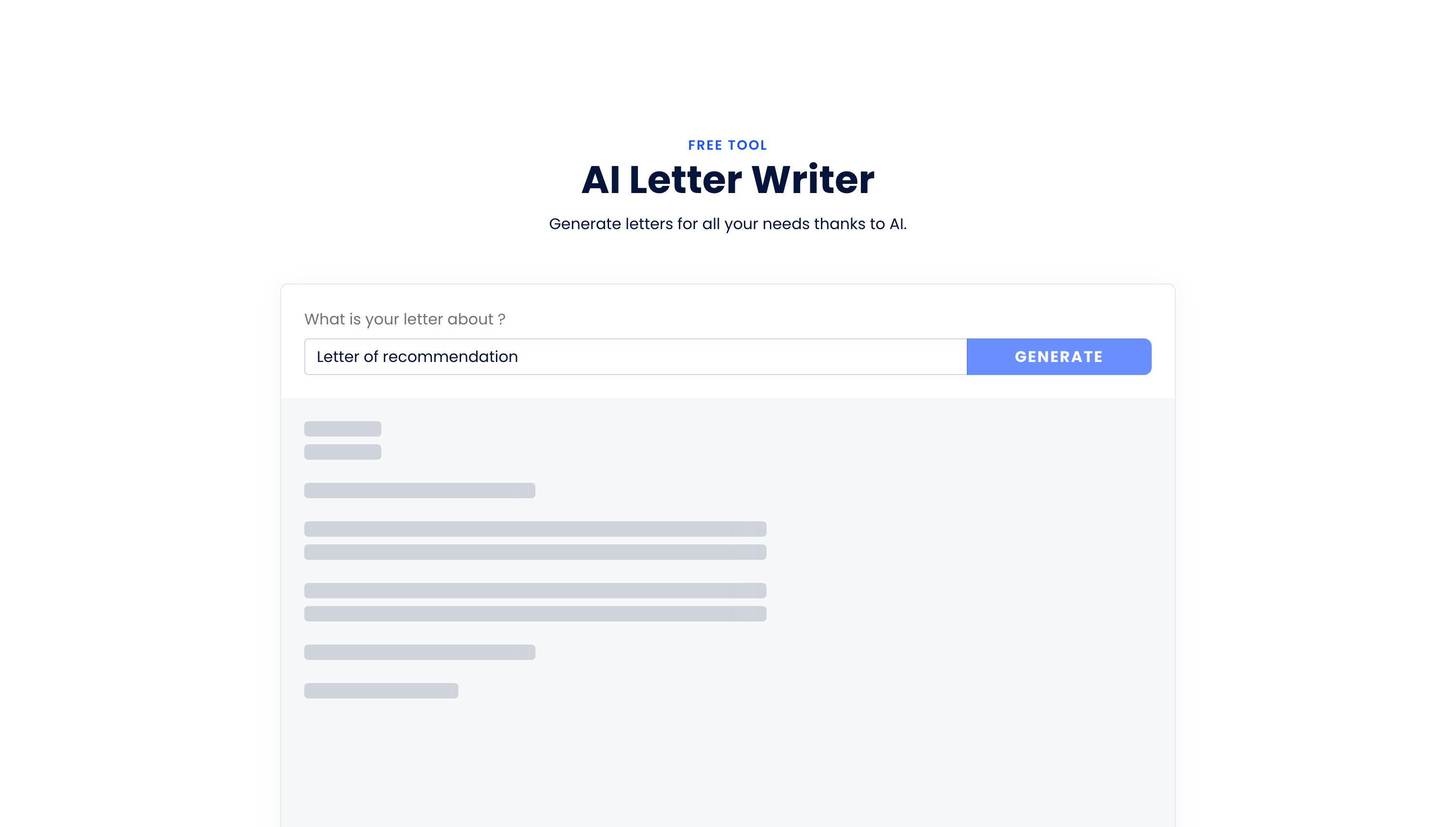 AI Letter Writer