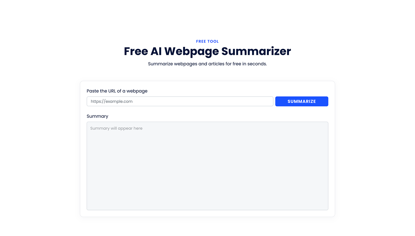 AI Webpage Summarizer
