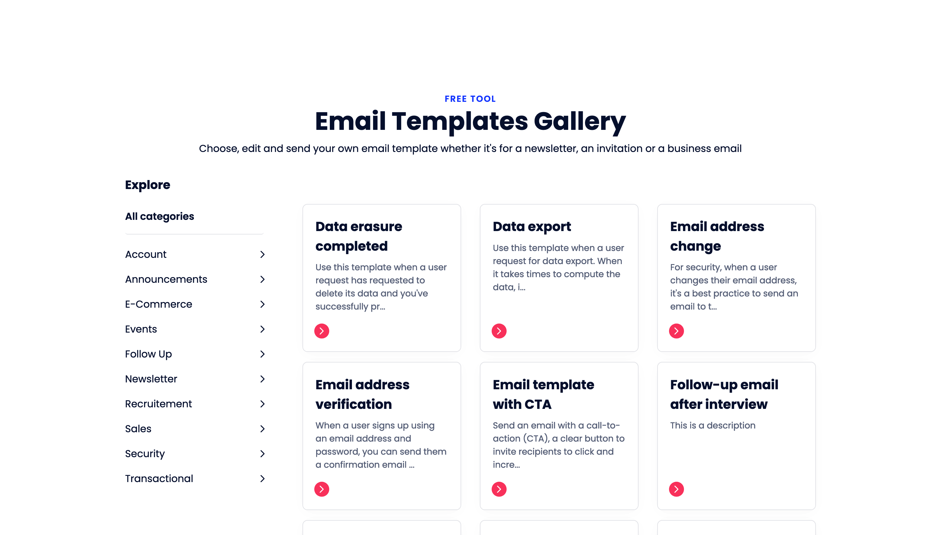 Email Templates Gallery