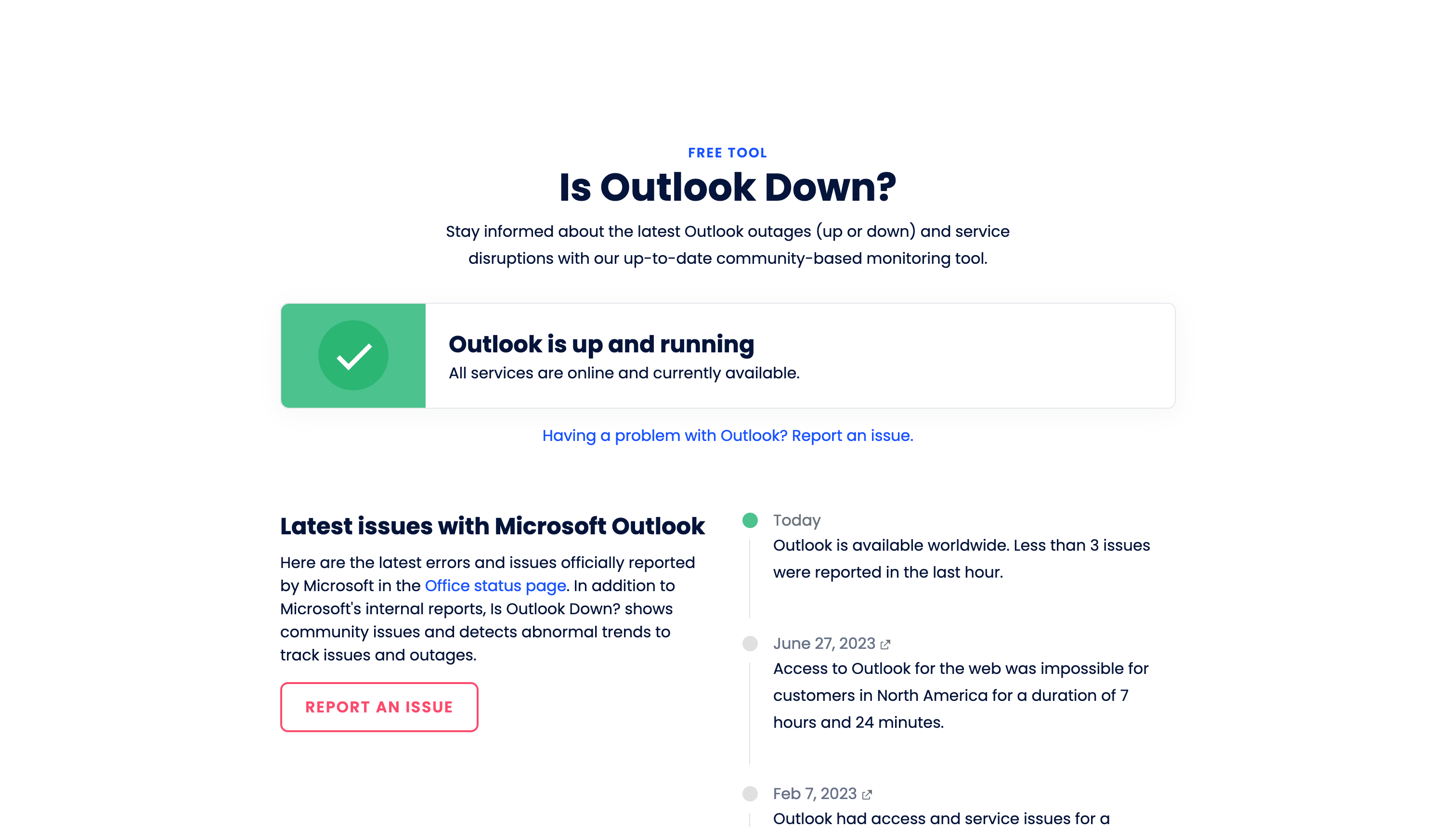 Is Outlook Down?