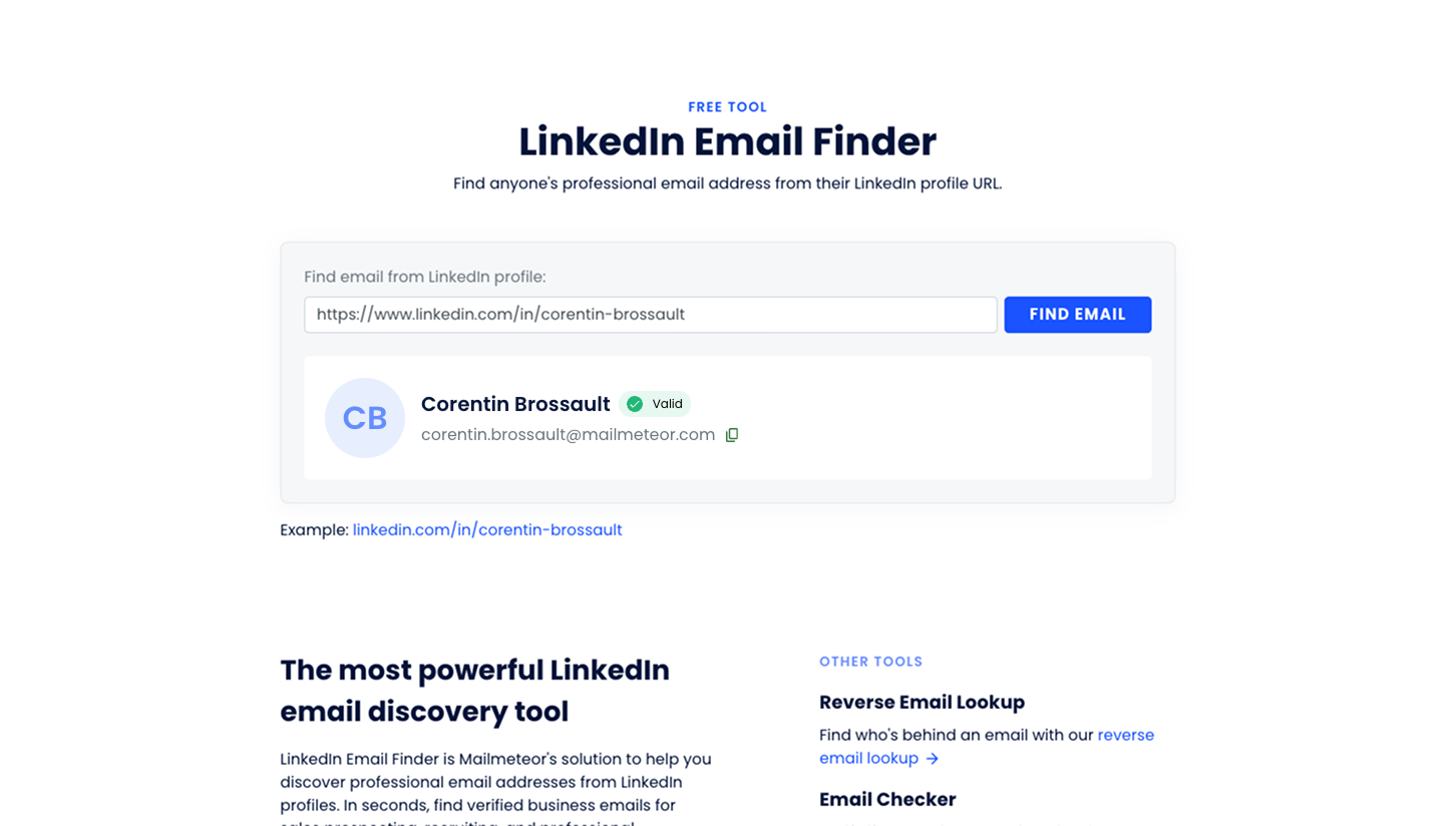 LinkedIn Email Finder