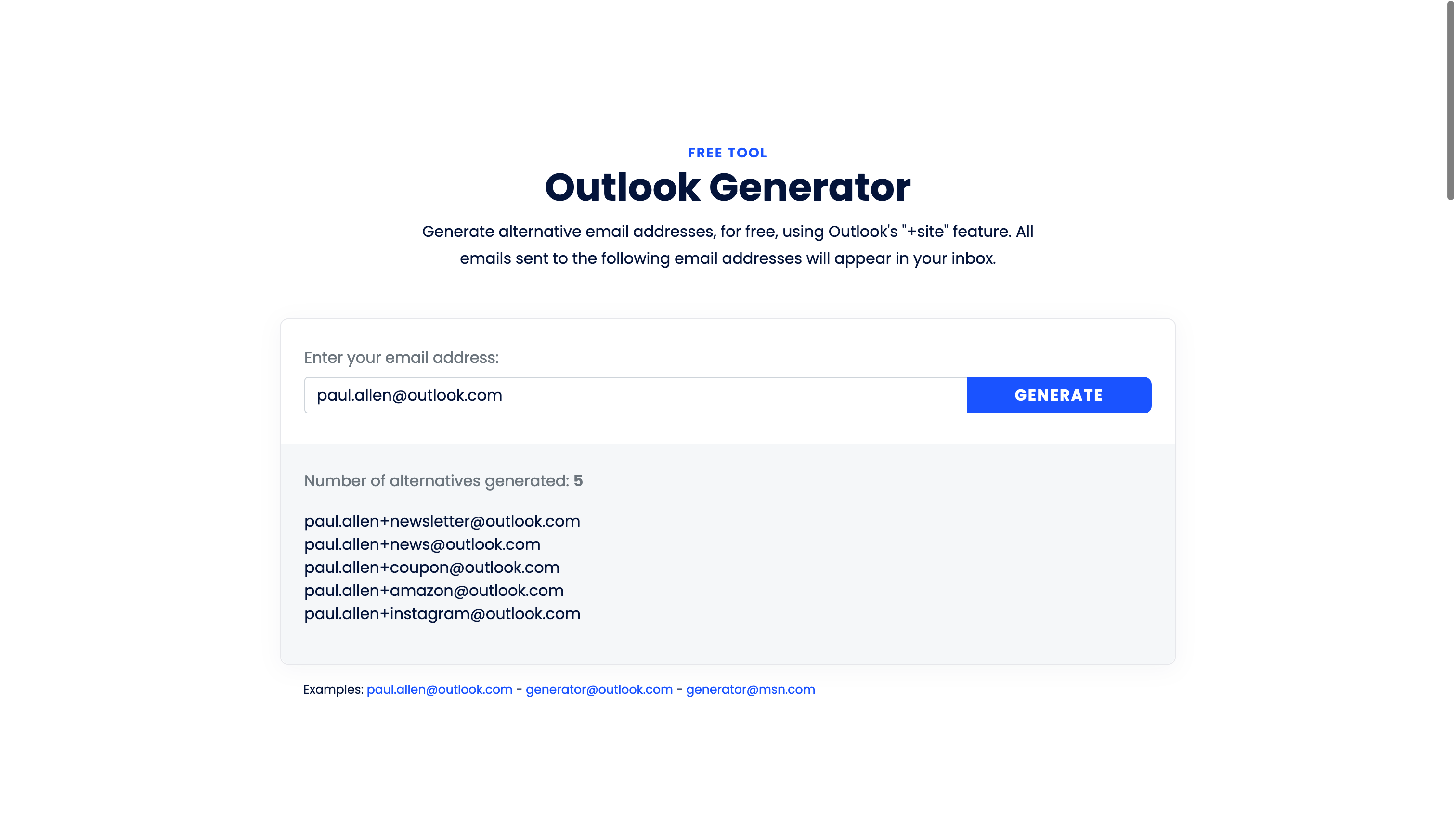 Outlook Generator