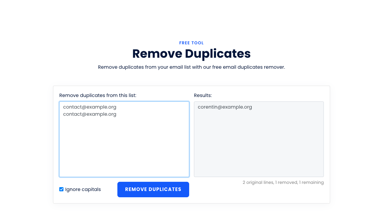 Remove Duplicates