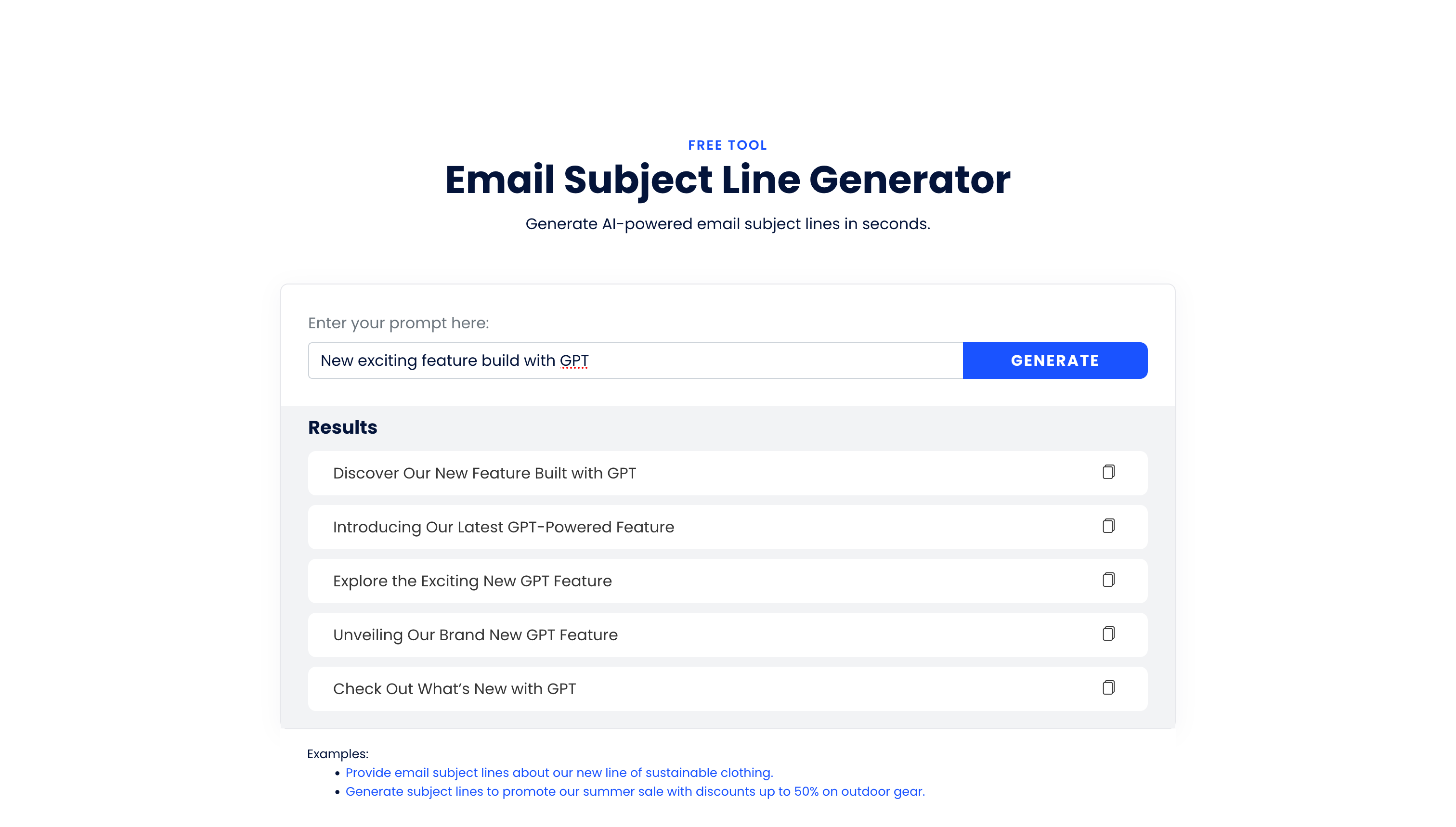 Email Subject Line Generator