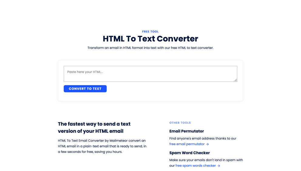 HTML to Text Converter